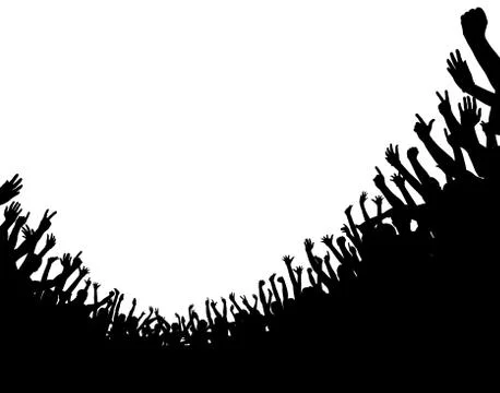 Crowd foreground Illustrazione stock