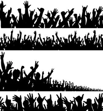 Crowd foregrounds Illustrazione stock