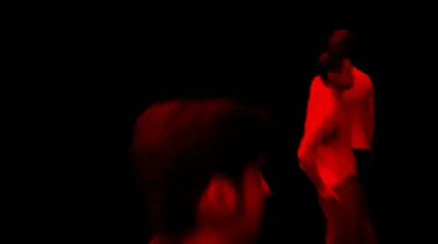 Crowd forms red star shape Stock Footage 10823063