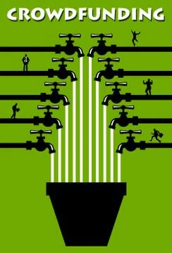 Crowd funding Stock Illustration