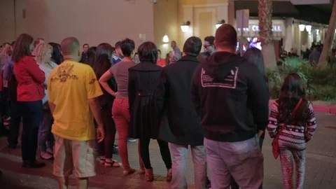 Crowd Gathering Stock Footage 112214194