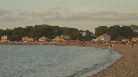 Crowd gathering to watch Fireworks 스톡 동영상 64830341