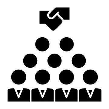 Crowd Glyph Icon 库存插图