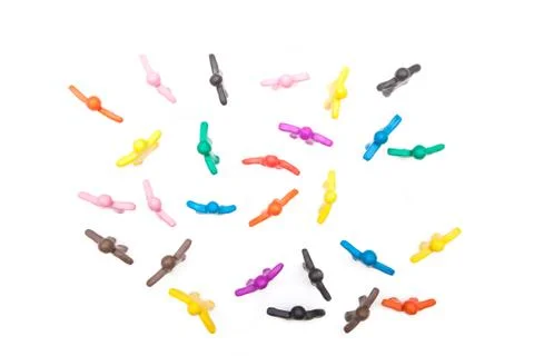 Crowd group of colourful plasticine Stock Photos