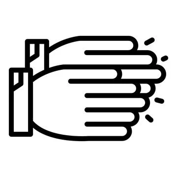 Crowd handclap icon outline vector. Hand clap applause Stock Illustration