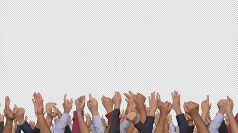 Crowd Hands Stock Footage 196294387
