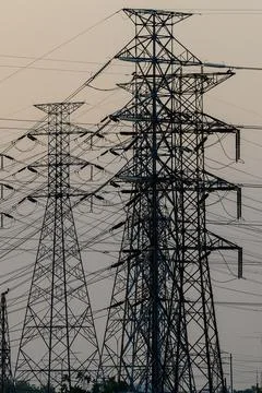 Crowd High Voltage Electrical Cable Stock Photos