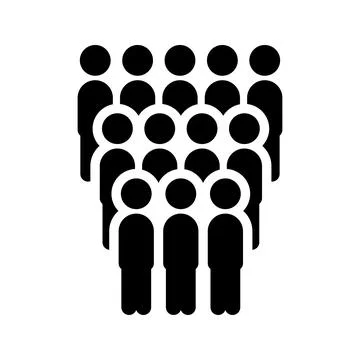 Crowd, horde, mob icon. Stock Illustration