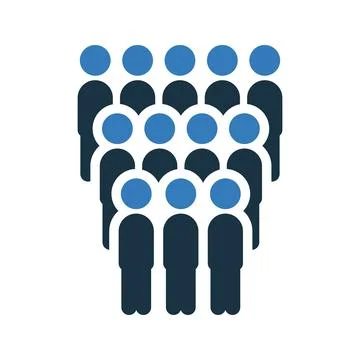 Crowd, horde, mob icon. Stock Illustration