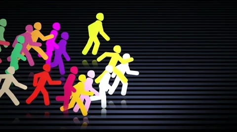 Crowd in a hurry Vidéo 7728137