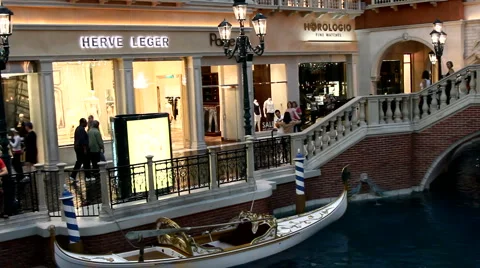 Crowd inside the Venetian Hotel in Las Vegas, Nevada, USA Stock Footage 1956993