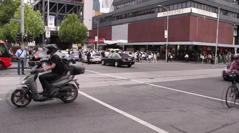 Crowd Intersection Timelapse Stock Footage 47386459