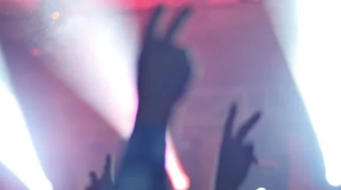 Crowd jumping at a concert Stock Footage 47777760