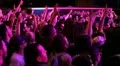Crowd jumping at rock concert (pan) HD Footage