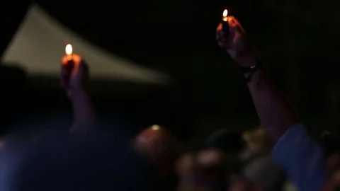 Crowd Lighter at Concert Close Up | Stock |