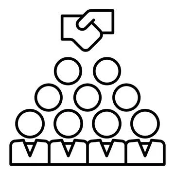 Crowd Line Icon 库存插图
