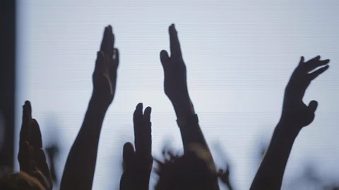 Crowd on a live musical show. Stock Footage 93515352