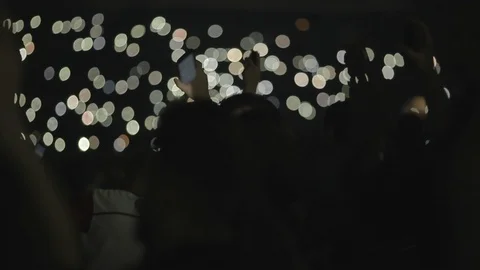 Crowd on a live musical show. Stock Footage 93515744