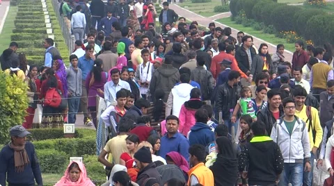 Crowd in a Monument1 Stock Footage 46636428