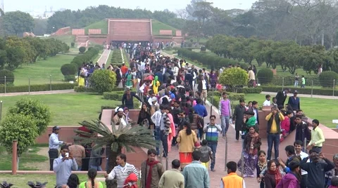 Crowd in a Monument2 Stock-Footage 46636533