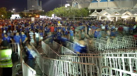 Crowd moving to entrant Stock-Footage 60120070