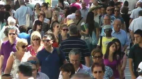 Crowd moving in Slow Motion Stock Footage 11148791