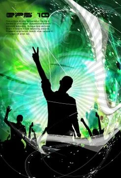 Crowd at the music concert. Vector Stock Illustration