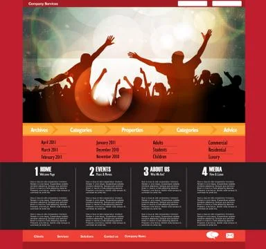 Crowd at the music concert. Vector Stock Illustration