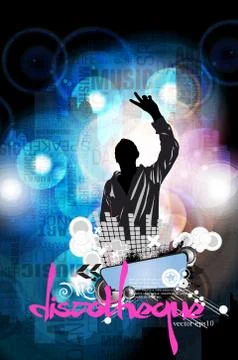Crowd at the music concert. Vector Stock Illustration