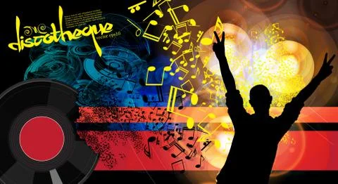 Crowd at the music concert. Vector Stock Illustration