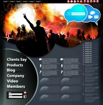 Crowd at the music concert. Vector Stock Illustration