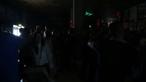 Crowd at the night club Stock Footage 73013867
