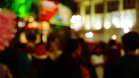 Crowd at night Stock Footage 58720674
