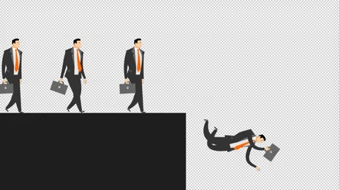 Crowd of office clerks going to work Stock Footage 247405575