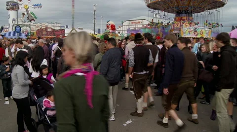 Crowd Oktoberfest Day Video stock 43661452