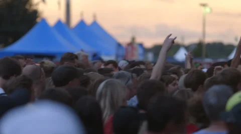 Crowd at outdoor concert Stock Footage 45895750