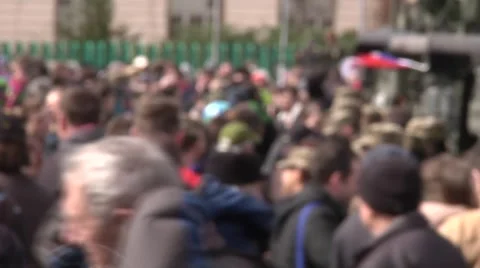 Crowd Outdoor Stock Footage 49764668