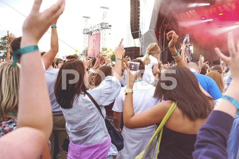 Crowd At Outdoor Music Festival