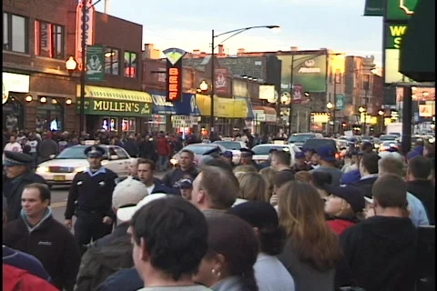 Crowd Outside of Bar 2 Stock Footage 297335