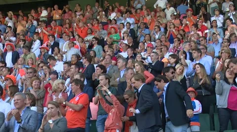 Crowd- pan camera on crowd Stock Footage 47862284
