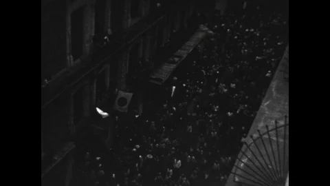 Crowd at the Parade Stock Footage 89702145