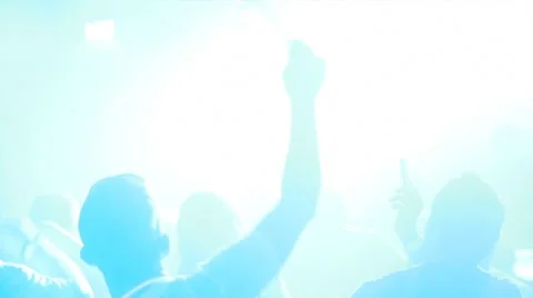 A Crowd Parties to the Band Stock Footage 8761425