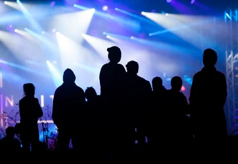 Crowd at a party Foto stock