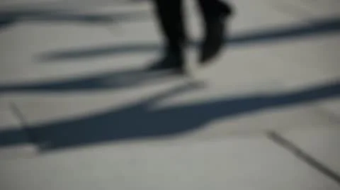 Crowd of pedestrian commuters on London Bridge 01 Stock Footage