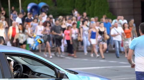 Crowd of pedestrian Vidéo 66419138