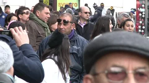 Crowd, pedestrians. Video stock 10730864