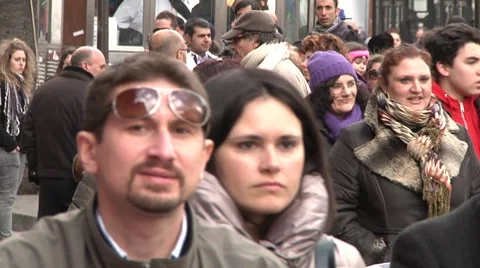 Crowd, pedestrians. Video stock 10730883