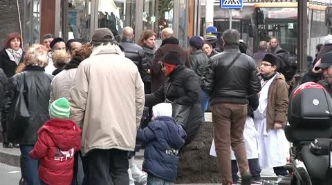 Crowd, pedestrians. Video stock 10730920