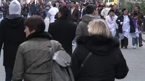 Crowd, pedestrians. Video stock 10731032
