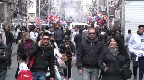 Crowd, pedestrians. Stock Footage 10731101